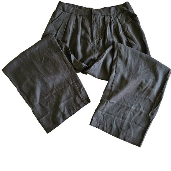 Terea By Andrea Pitter XXL Womens Pants Black Zip Office Career Dress Wide Leg - Picture 14 of 16